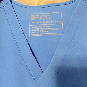 Figs Catarina one pocket scrub top XXS royal blue